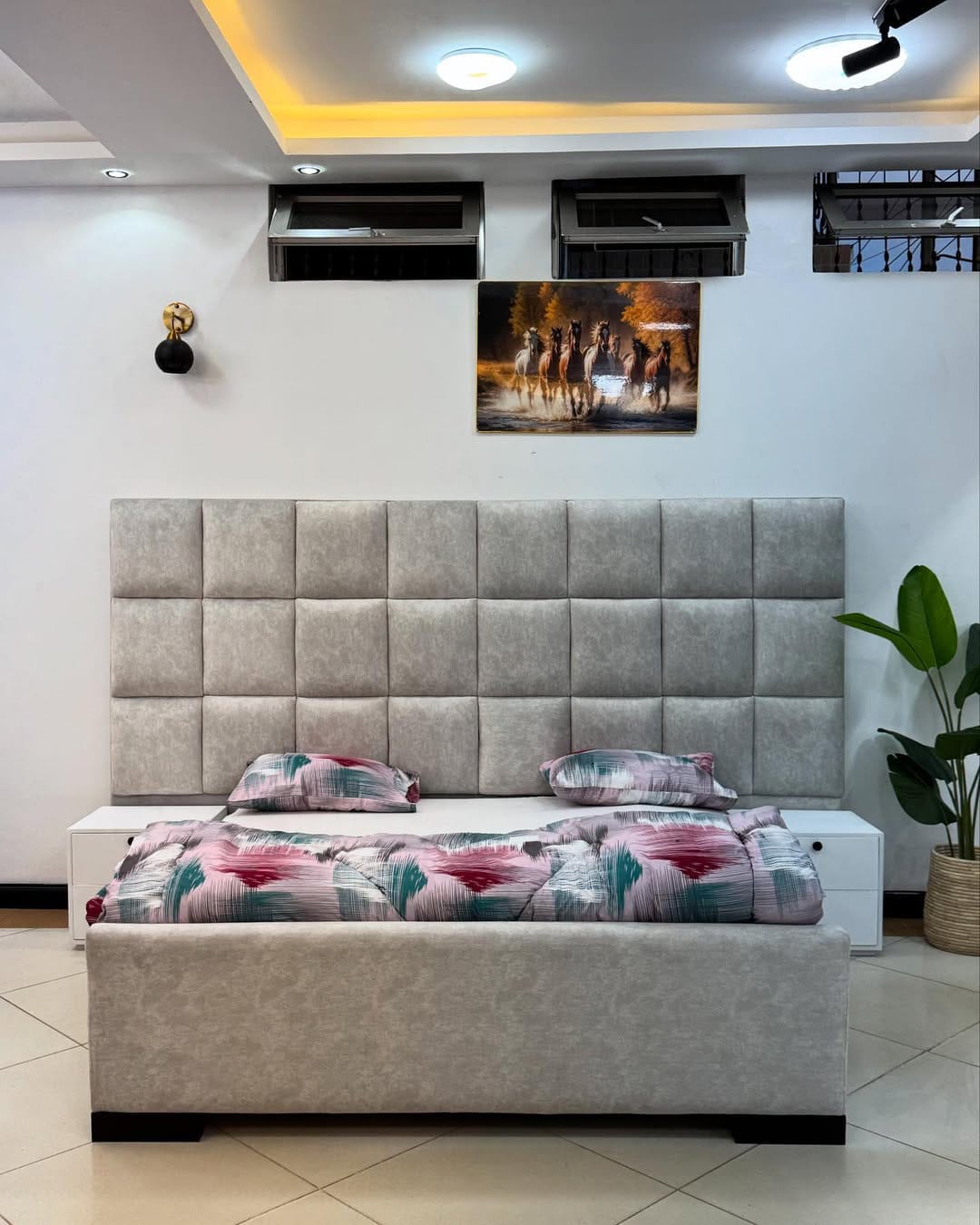 Best Choice Furniture - 3 85 6 by 6 modern king size luxury bed frame plus bedside tables - Elegant Design - Image 4