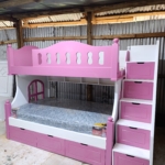 4×6 Modern Wooden Double Decker Bunk Bed – Elegant Design | Stylish Bunk Bed