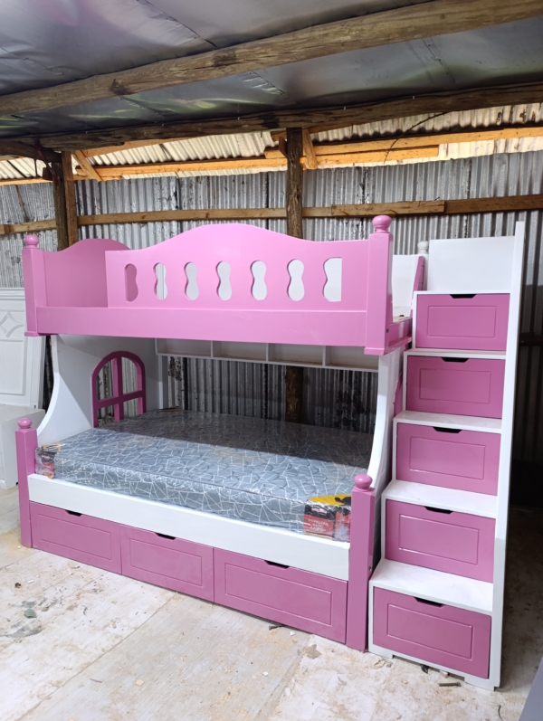 4×6 Modern Wooden Double Decker Bunk Bed – Elegant Design | Stylish Bunk Bed