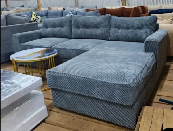 6-Seater Modern Fabric L-Shaped Sofa – Elegant Design